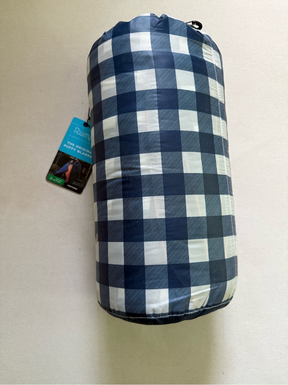 NWT Rumpl Original Puffy Blanket - Blue Plaid - Picture 2 of 6